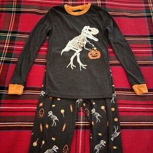 Skeleton Dino Halloween Pajamas 💀 🦖 Size 10